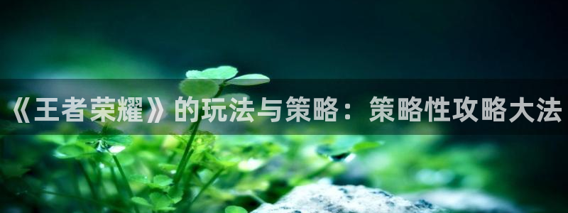 蓝冠娱乐的意思：《王者荣耀》的玩法与策略：策略性攻略大法